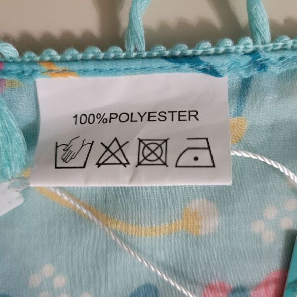 Live Simply Multi Color Floral Polyester Tassel Fringe Scarf - Picture 6 of 10